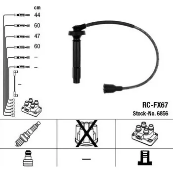 Zapalovací kabel Sada kabelů pro zapalování NGK RCFX67