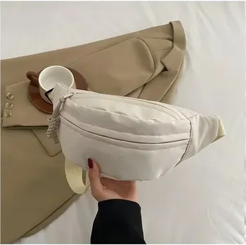 Ledvinka Dámská voděodolná crossbody ledvinka | dámská taška, sportovní ledvinka - Bílý