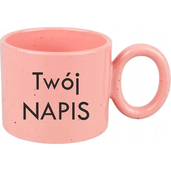 Kovový hrnek 330 ml Personalizovaný hrnek 400 ml s nápisem: Vaše jméno, heslo nebo věnování. Ručně vyráběný styl, růžová barva, ideální jako dárek!