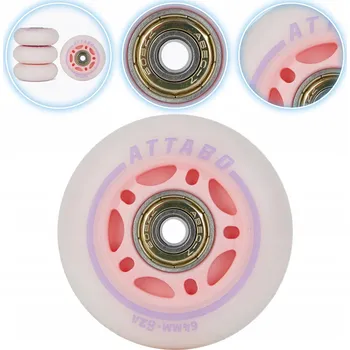 Kolečkové brusle Kolečka na kolečkové brusle ATTABO Flashled S růžová