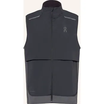 Pánská vesta On Pánská Běžecká Vesta Weather, černá / tmavě šedá, 56