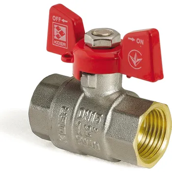 Vodovodní kohout Kulový kohout motýl červený, KR.217 1/2"FF