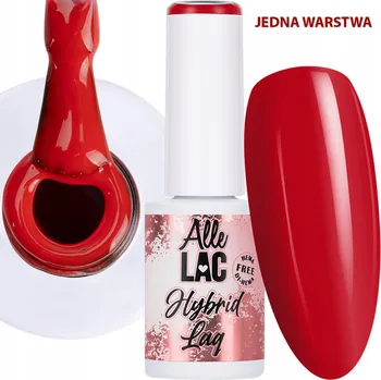 Přípravek na nehty Hybridní lak ALLELAC 6g LED/UV Gel Polish Flash Red Ruby Flame Červený (Červená)