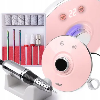 Bruska na nehty Profesionální Bruska na nehty ALLELAC M17 68W Silná Růžová + Frézy a Nosič