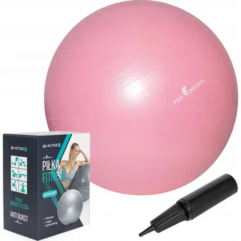 Gymnastický míč Gymnastický míč Pretorians růžový 65 cm anti-burst s pumpičkou