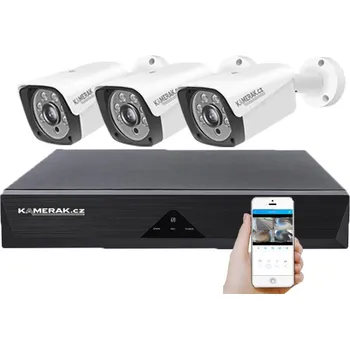 Kompletní kamerový systém 3 kamerový AHD set WN3-60E 5Mpx 1920p, H.265, CZ menu