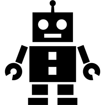 Samolepící dekorace Samolepka na stěnu robot Kwadraciak 15x13 cm