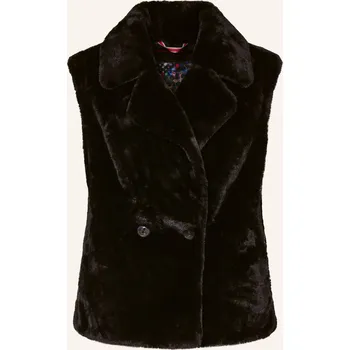 Frieda & Freddies Dámská Vesta Leo Z Umělé Kožešiny, černá, 36