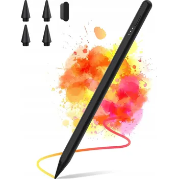 STYLUS PEN DOTYKOVÉ PERO PRO IPAD PRO AIR MINI 2018-2023 ČERNÝ AKTIVNÍ + KONCOVKY
