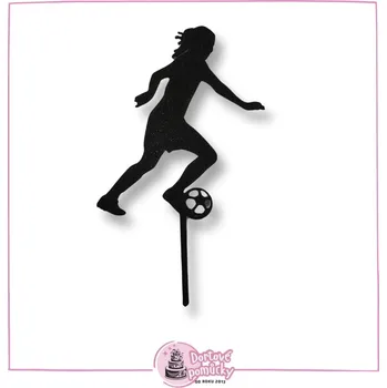 Fotbalistka č.1 - plastový zápich - Tmavě zlatá