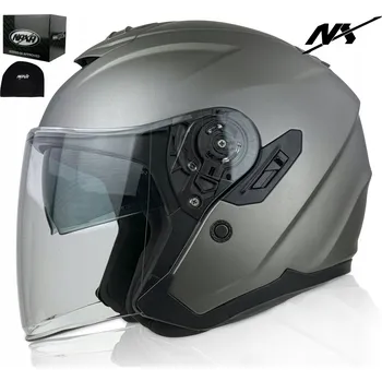 Helma na motorku NAXA OTEVŘENÁ PŘILBA NA SKÚTR CRUISER S28 vel. XL | SKLOLAMINÁT | FIBERGLASS | SLUNEČNÍ CLONA