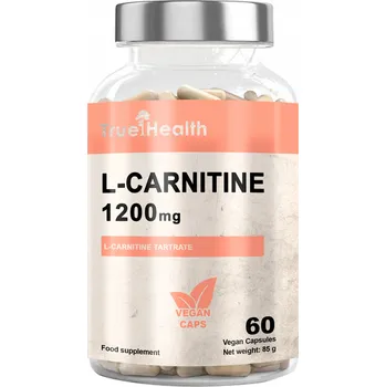 Spalovač tuku Lipotropní spalovače tuků v kapslích True Health l-karnitin kapsle pro redukci hmotnosti bez kofeinu, přírodní chuť 100 g 60 ks