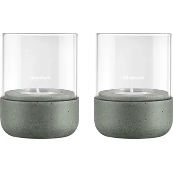 Svícen Blomus CALMA set 2 svícnů - polyresin zelená XS