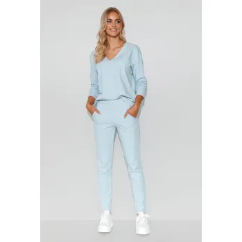 Dámská erotická souprava Elegantní dámská tepláková souprava M782 Barva: Světle Modrá, Velikost: S/M