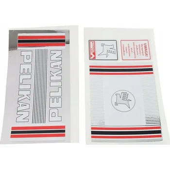 samolepka SAMOLEPKY nálepky obtisk pro ROMET PELIKAN, sada 2 ks, chromované