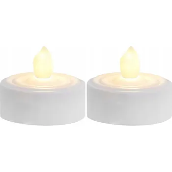 Svíčka LED svíčky plastové tealight bílé 3 cm s časovačem