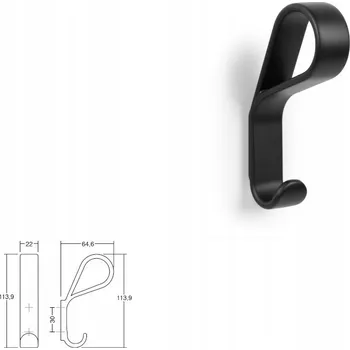 Věšák Nábytkový věšák nástěnný VIEFE 7039 BELT černá matná 7039022ZM2