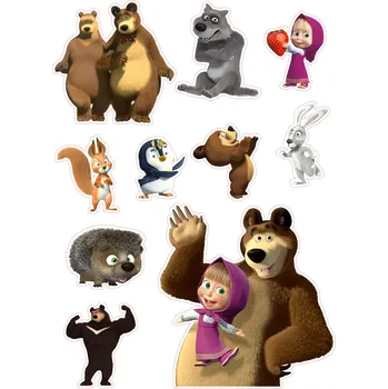 Jedlá dekorace na dort MÁŠA A MEDVĚD-16 Materiál: Jedlý papír