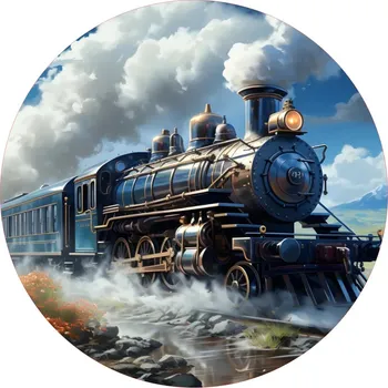 Jedlá dekorace na dort VLAKY-09 Materiál: Jedlý papír