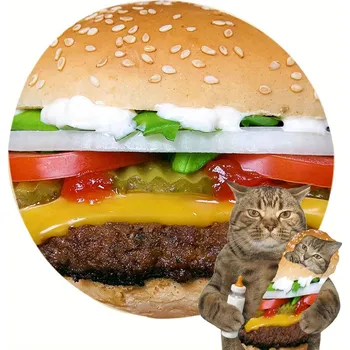 Dětská deka Vtipná měkká teplá deka na zimu | přikrývka, deka - Hamburger , Kulatý 59 palců (1,5 m))