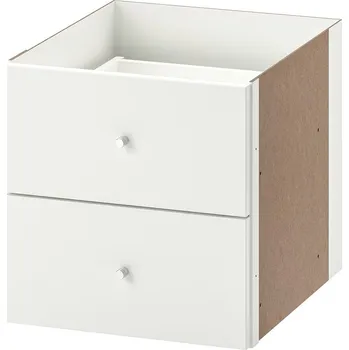 Knihovna IKEA KALLAX Vložka se 2 zásuvkami bílý lesk 33x33 cm