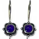 FLAVIA, stříbrné náušnice, ametyst, Ag 925/1000