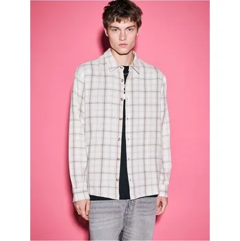 Pánská košile Košile regular fit - L - House - béžová - 469GM-08X