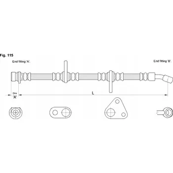Brzdová hadice Starline HA AB.1223 starline Brzdová hadice, pružná