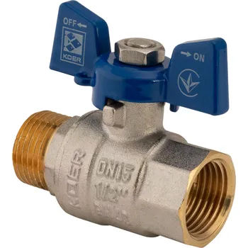 Ventil Kulový kohout motýl, modrý, KR.218.B 1/2"FM