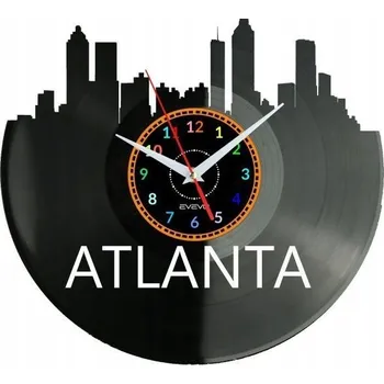 Hodiny Atlanta Nástěnné Hodiny Vinylová Deska Moderní Dekorativní Dárek