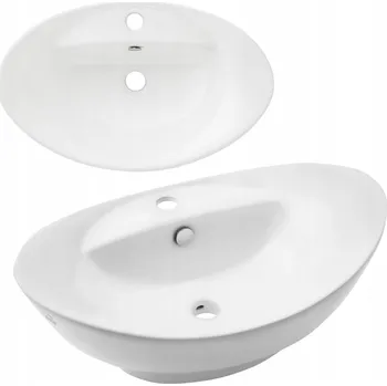 Umyvadlo Umyvadlo na desku oválné Invena Feme 39 cm bílé