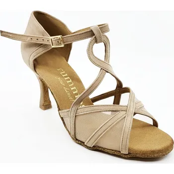 Dámská sálová obuv Rummos,Kožené latinky na vyšším podpatku R365/60RR, tělová 43.5