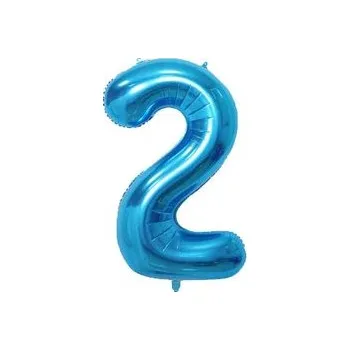 Balónek Velké balónky na oslavu - Čísla - Modrá Číslo: 2