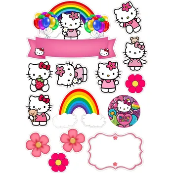 Jedlá dekorace na dort HELLO KITTY-19 Materiál: Jedlý papír