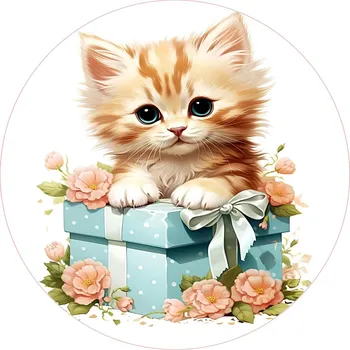 Jedlá dekorace na dort KOČKY-14 Materiál: Jedlý papír