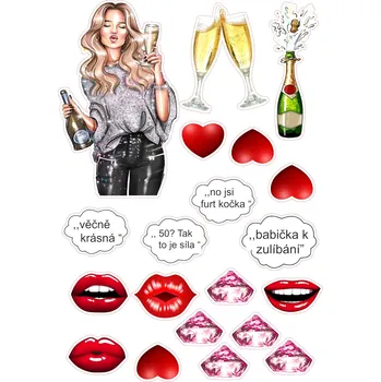 Jedlá dekorace na dort SILUETY BAREVNÉ-27 Materiál: Jedlý papír