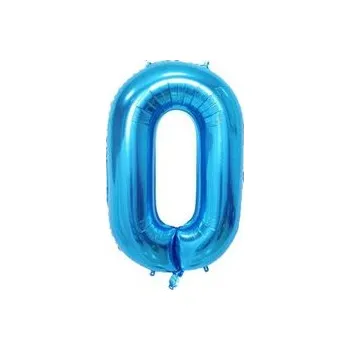 Balónek Velké balónky na oslavu - Čísla - Modrá Číslo: 0