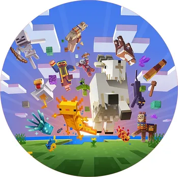 Jedlá dekorace na dort MINECRAFT-10 Materiál: Jedlý papír