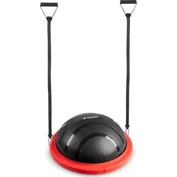 podložka na cvičení Insportline Balanční podložka Dome Edge s gumovými expandery 100 cm / 4,6 kg (Barva: červeno-černá)