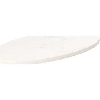 Konferenční stolek vidaXL Stolní deska 70 x 35 x 2,5 cm masivní borové dřevo oválná [824315] Barva: Bílá