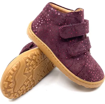 Dívčí polobotky Barefoot Froddo G2130360-12 Bordeaux+ 28, Vnitřní délka boty: 18,2 cm, Vnitřní šířka boty: 7,2 cm