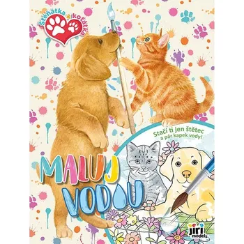 omalovánky Maluj vodou A4 Štěňátka a koťátka