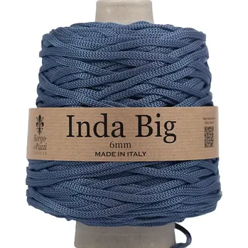 Příze Borgo de Pazzi Inda Big 46 Šedomodrá (Špagátová příze Inda Big Šedomodrá)