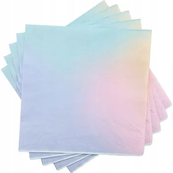 Papírový ubrousek PAPÍROVÉ UBROUSKY PASTELOVÉ OMBRE dekorace narozeniny 12 Ks PG