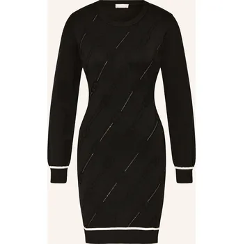 Dámské šaty Liu Jo Dámské Pletené Šaty S Ozdobnými Kamínky, černá, 34