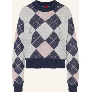 Dámský svetr Hugo Dámský Svetr Sacero, tmavě modrá / bílá / růžová, 34