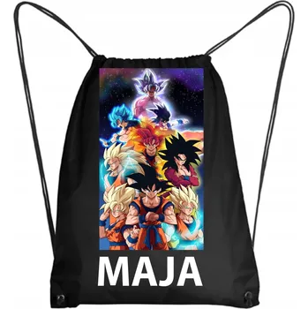 Školní batoh Školní Vak na Boty Batoh na Tělocvik Do Školky DRAGON BALL + JMÉNO 3