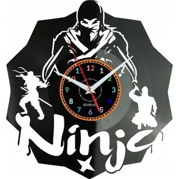 Hodiny Ninja Nástěnné Hodiny Vinylová Deska Moderní Dekorativní Dárek