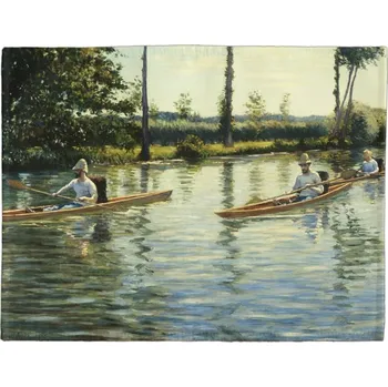 prostírání Prostírání na stůl Plavba lodí na řece Yerres Gustave Caillebotte