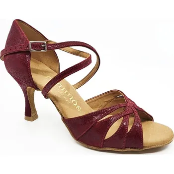 Dámská sálová obuv Rummos,Červené taneční sandálky R520/60RR, tmavá červená 42
